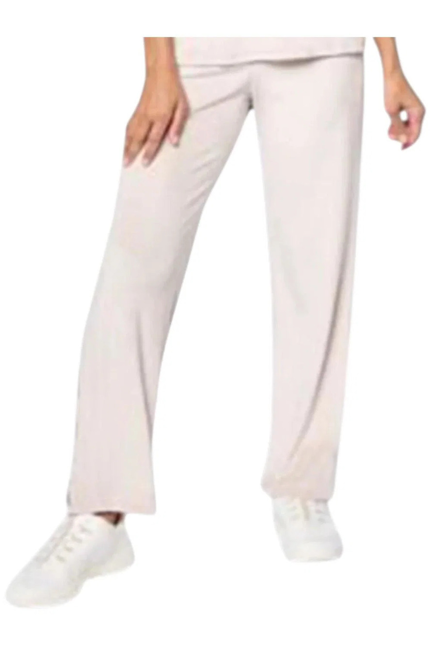 Comfort Code Women's Silky Velvet Satin Sleep Pants Fawn - Regular